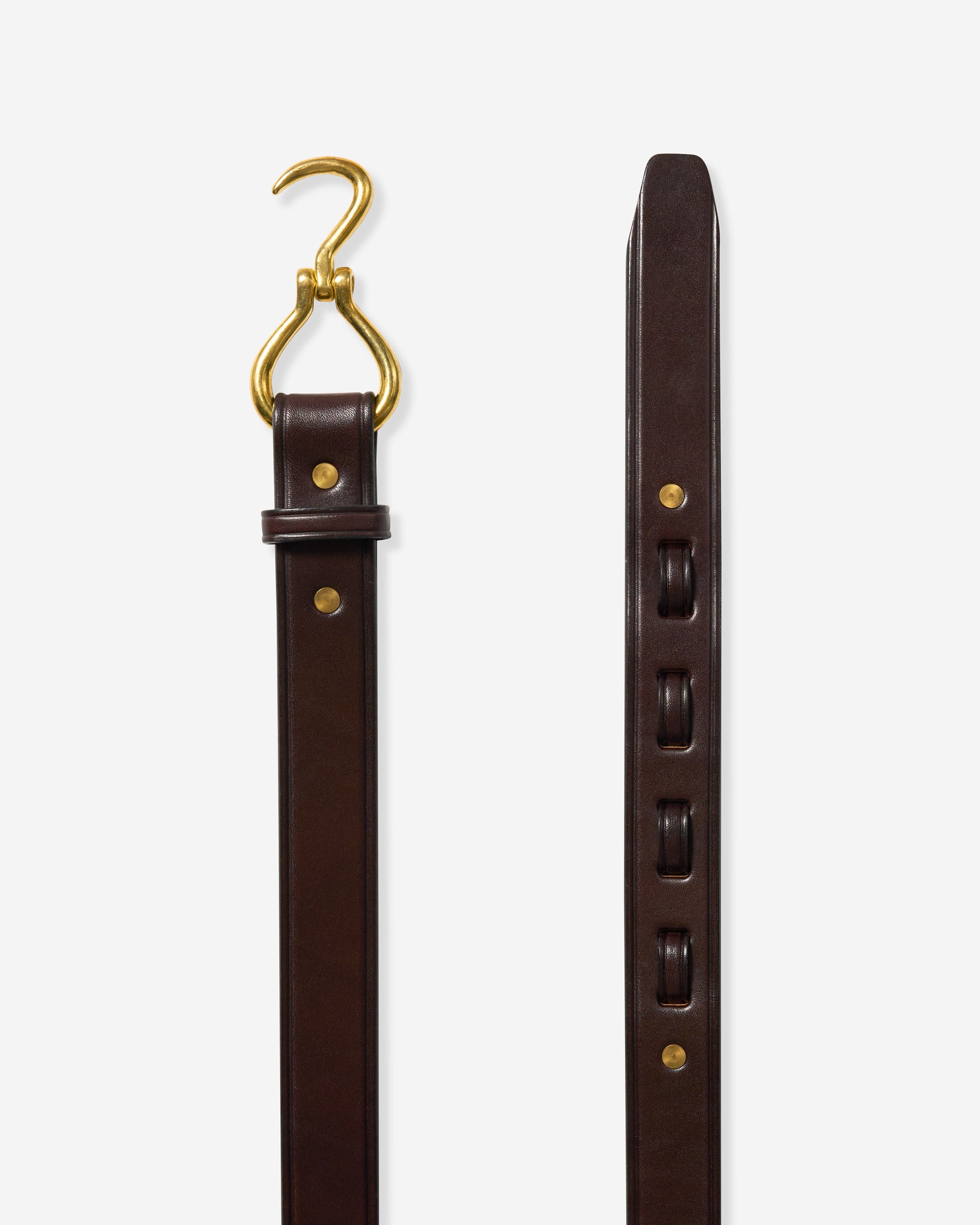 1 1/4" Hoof Pick Belt - Havana/Brass