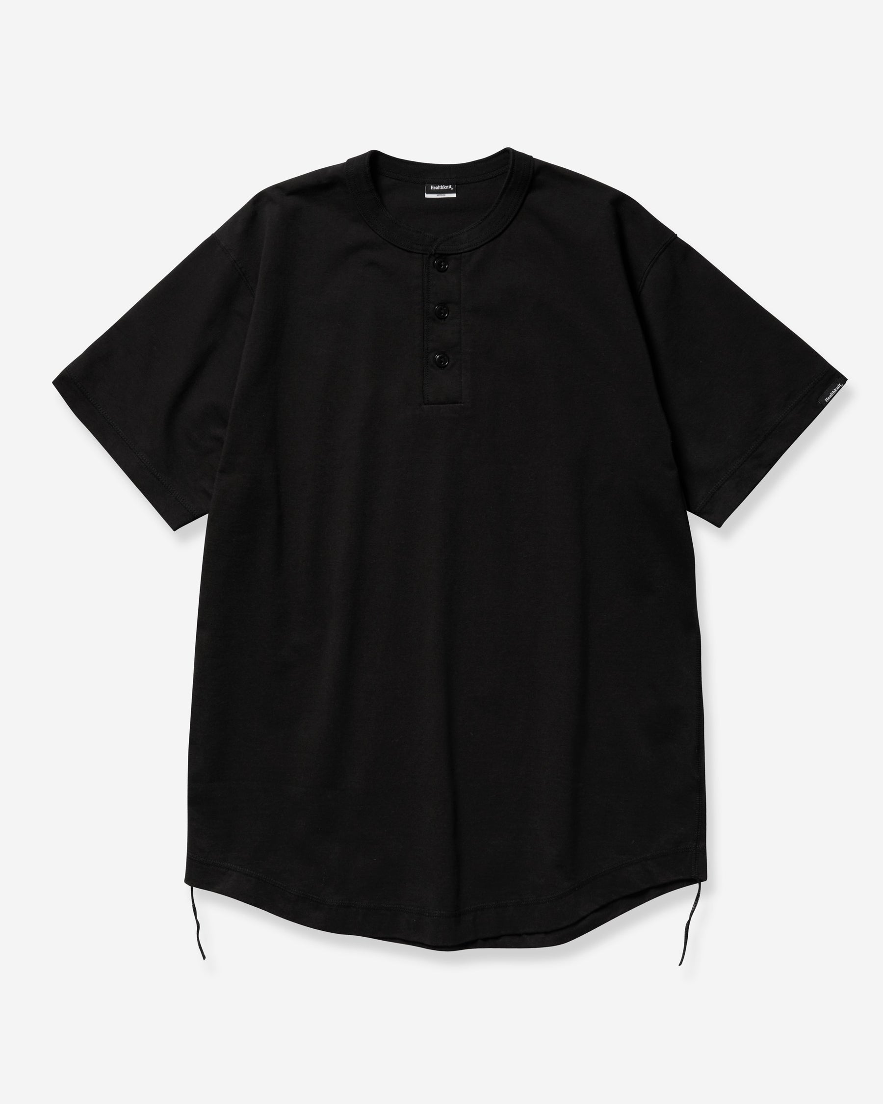 Recycled Suvin Blend Henley S/S - Black