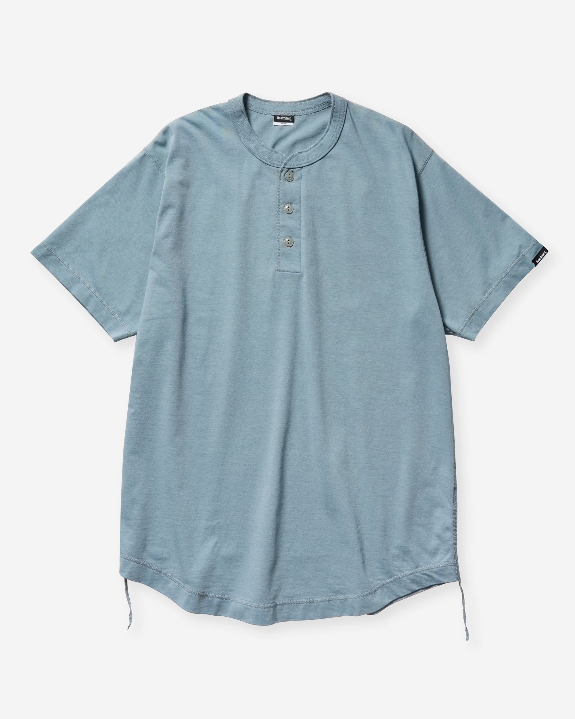 Recycled Suvin Blend Henley S/S - Blue