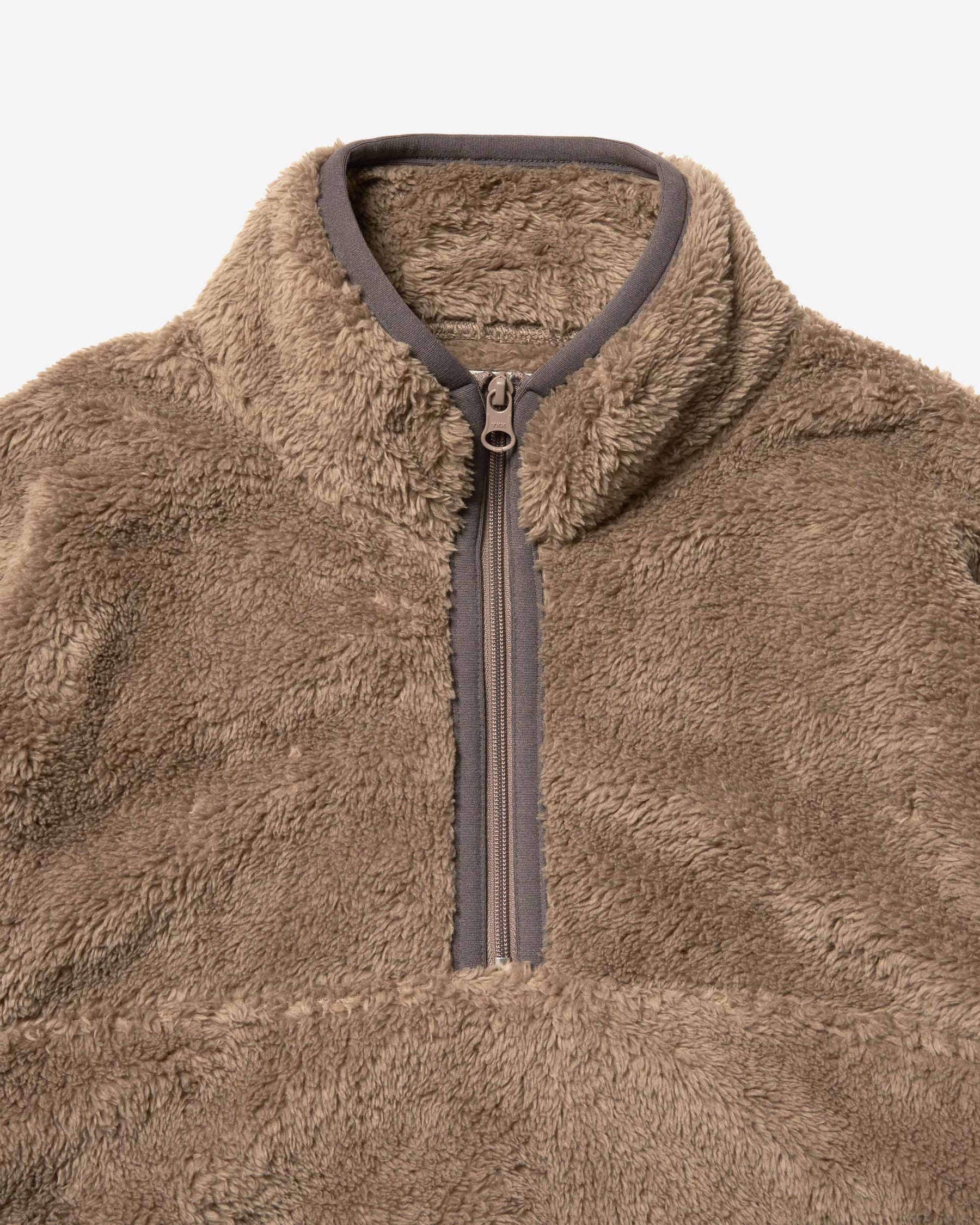 Sherpa Fleece Half-Zip Jacket - Mocha