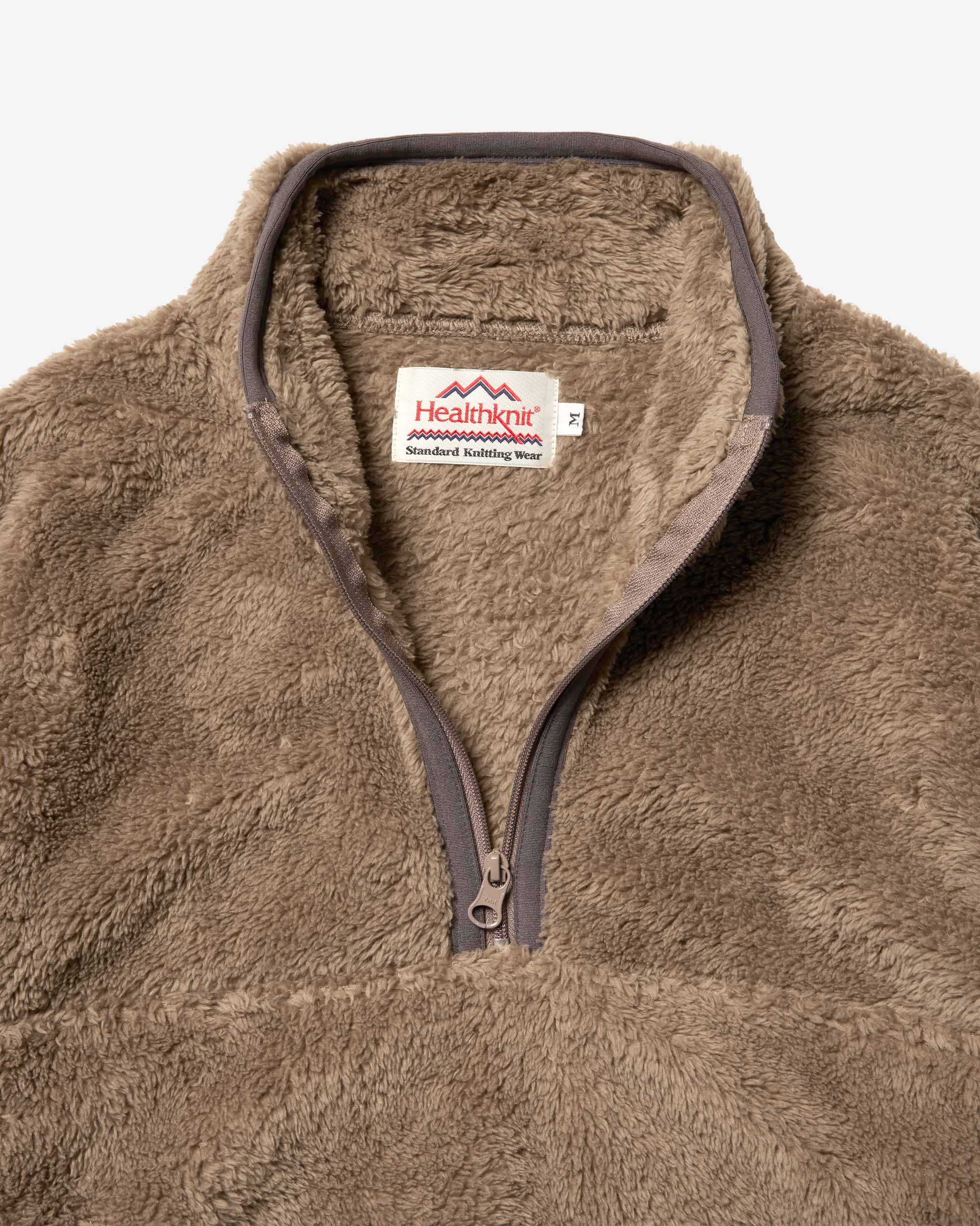 Sherpa Fleece Half-Zip Jacket - Mocha