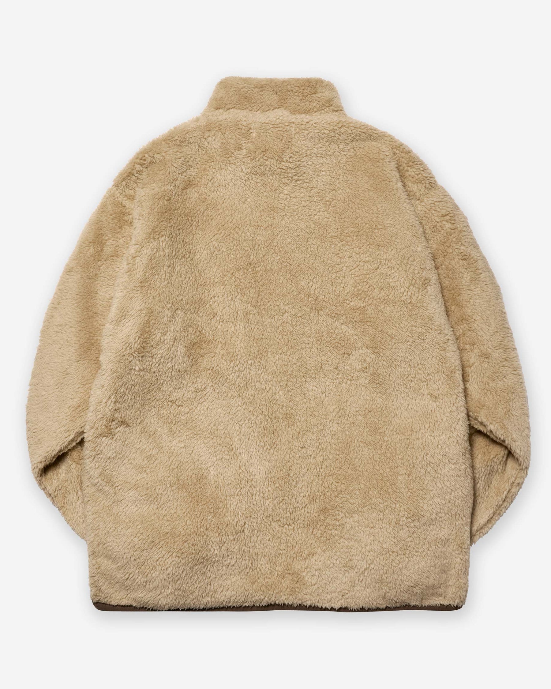 Sherpa Fleece Zip Jacket - Beige