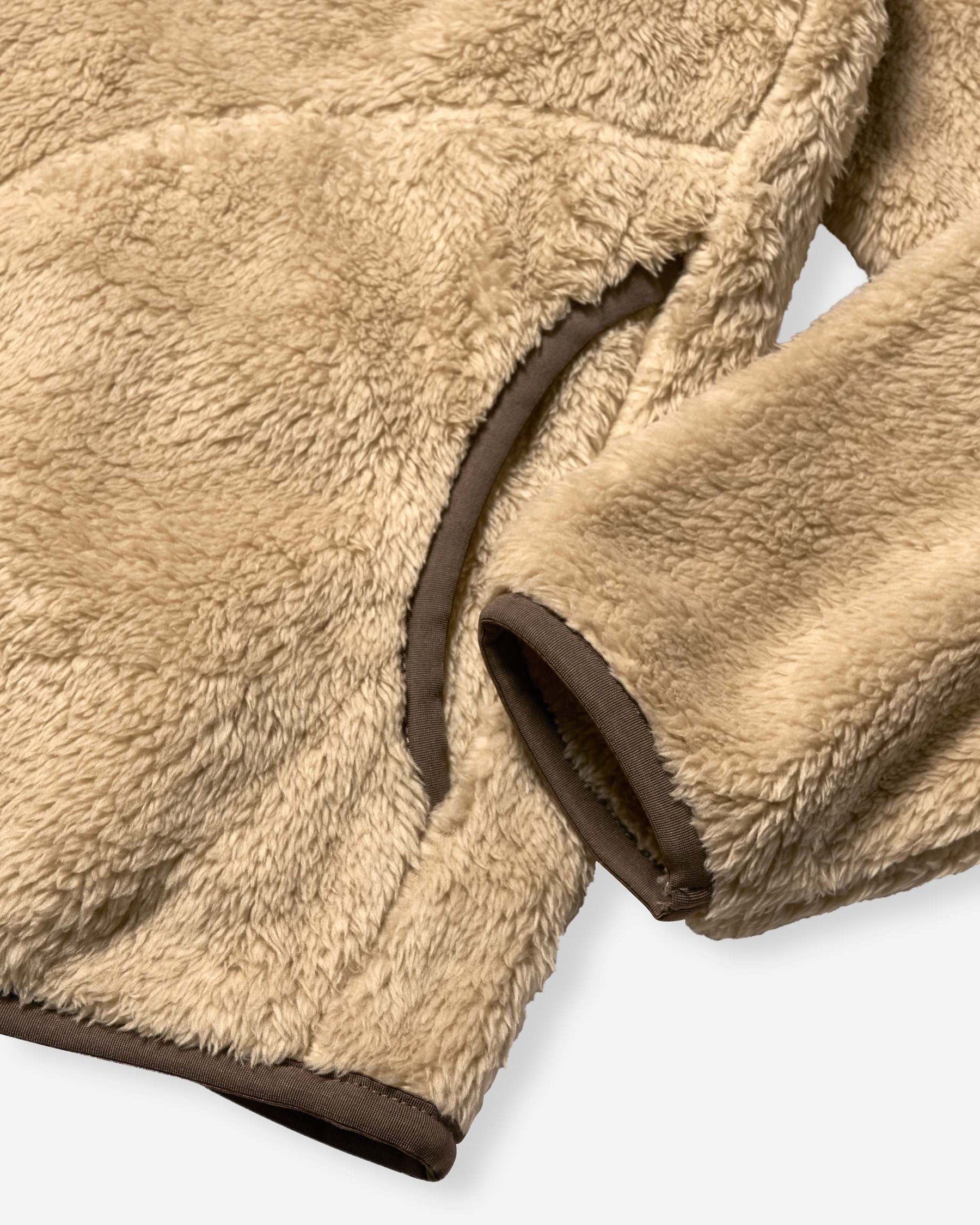 Sherpa Fleece Zip Jacket - Beige