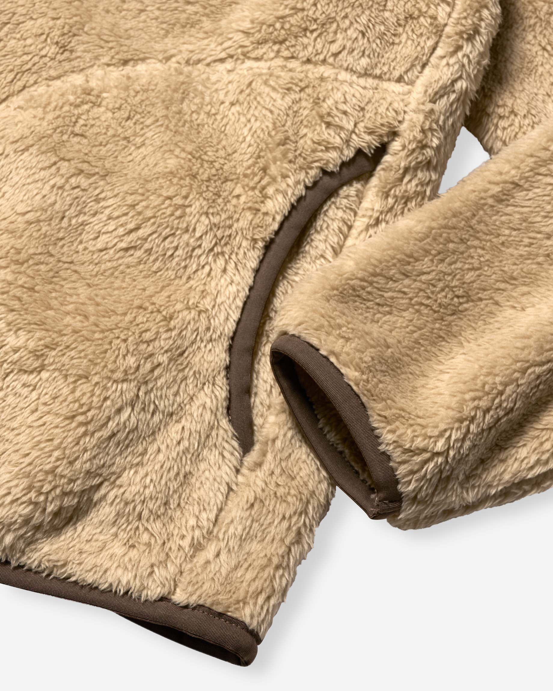 Sherpa Fleece Zip Jacket - Beige