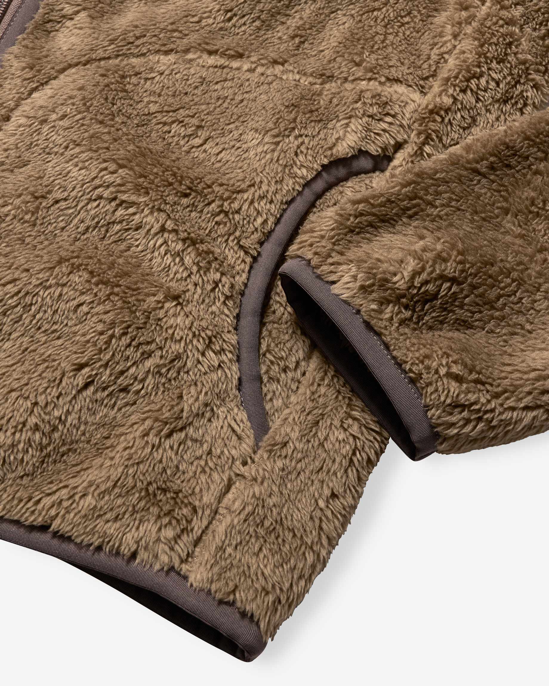 Sherpa Fleece Zip Jacket - Mocha