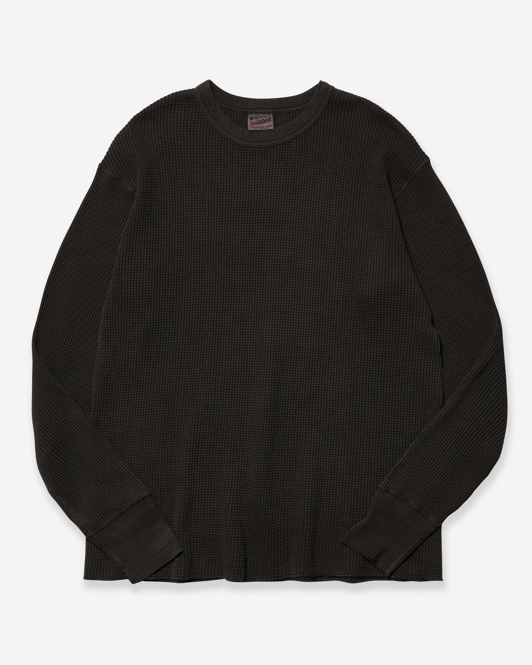 Thermal King Waffle Crewneck L/S - Faded Black