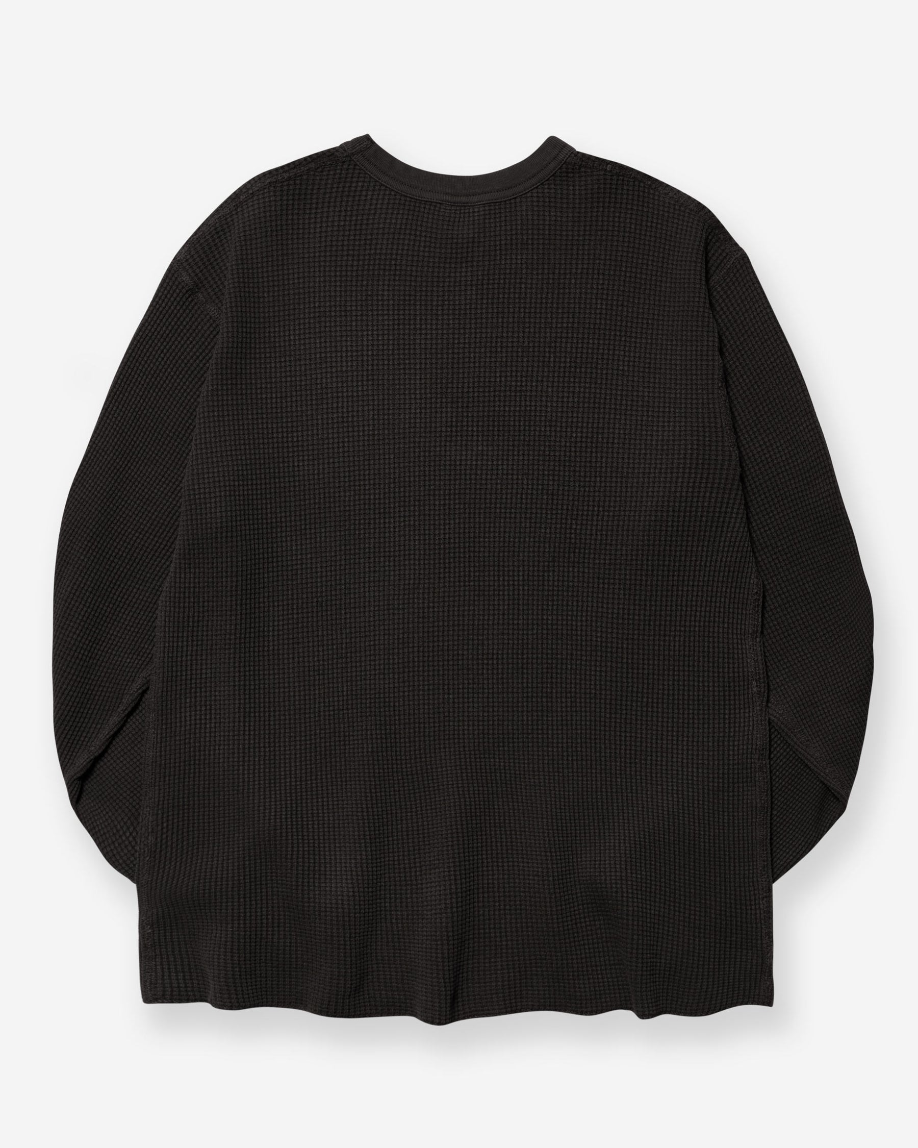 Thermal King Waffle Crewneck L/S - Faded Black