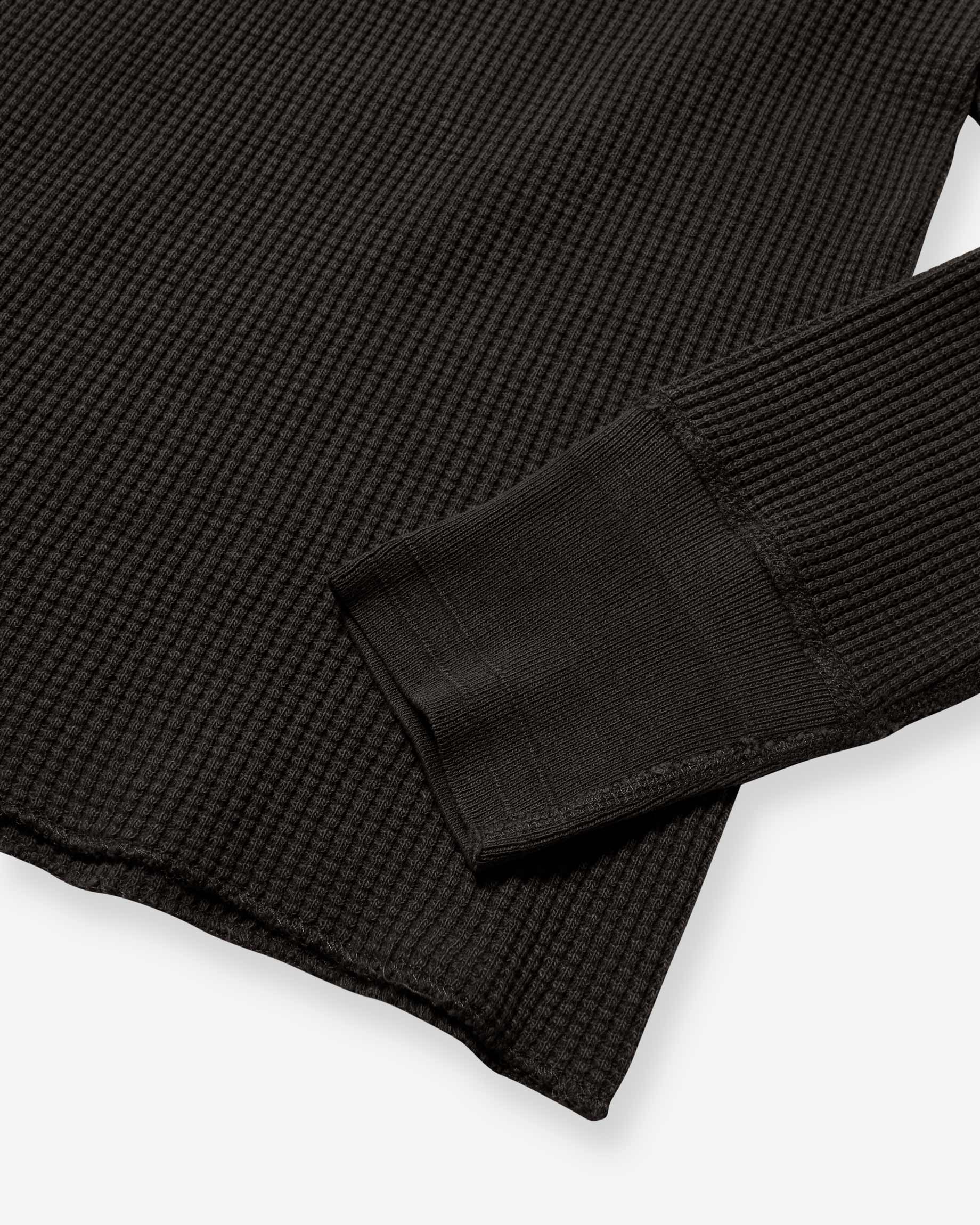 Thermal King Waffle Crewneck L/S - Faded Black – Rhythmic Tones