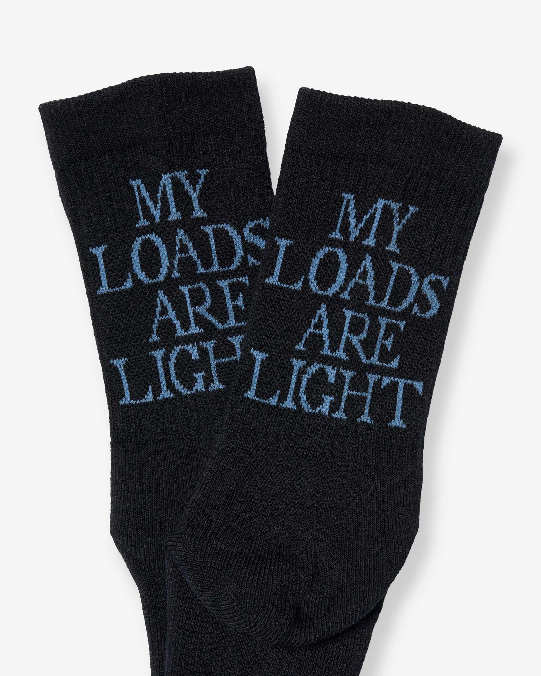TEXT "M.L.A.L" Socks - Midnight Navy