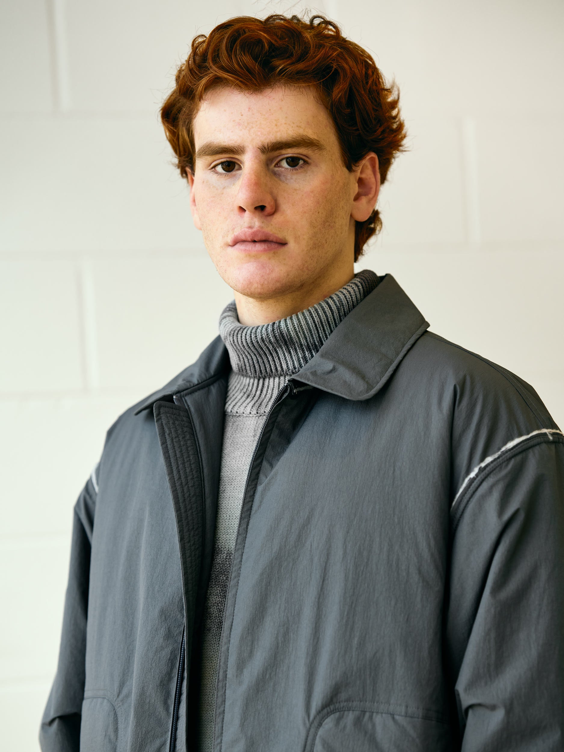 Boxer High Neck Knitted Sweater - Rhus Indigo Mint