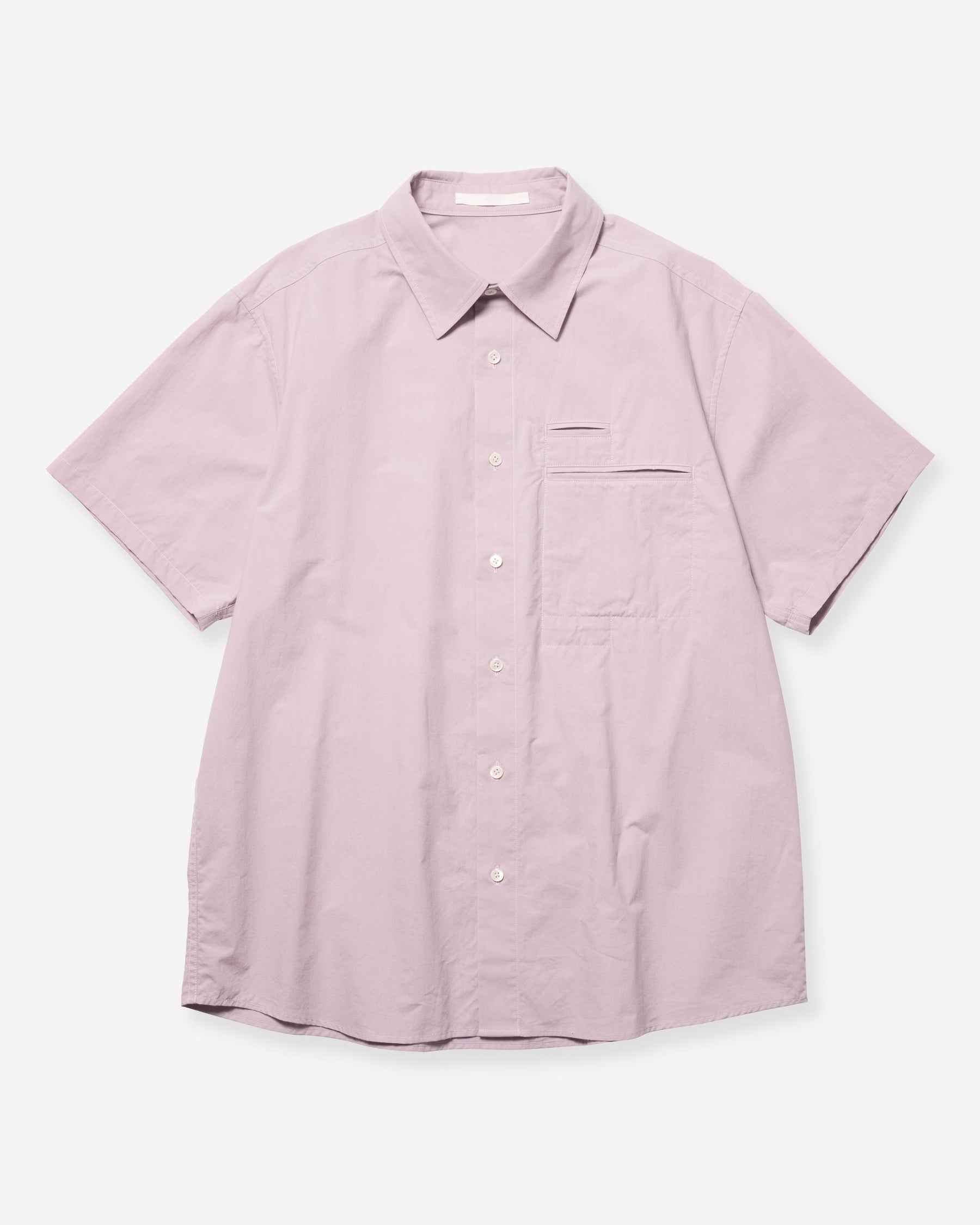 Cotton Silk Typewriter S/S Shirt  - Dusty Lilac