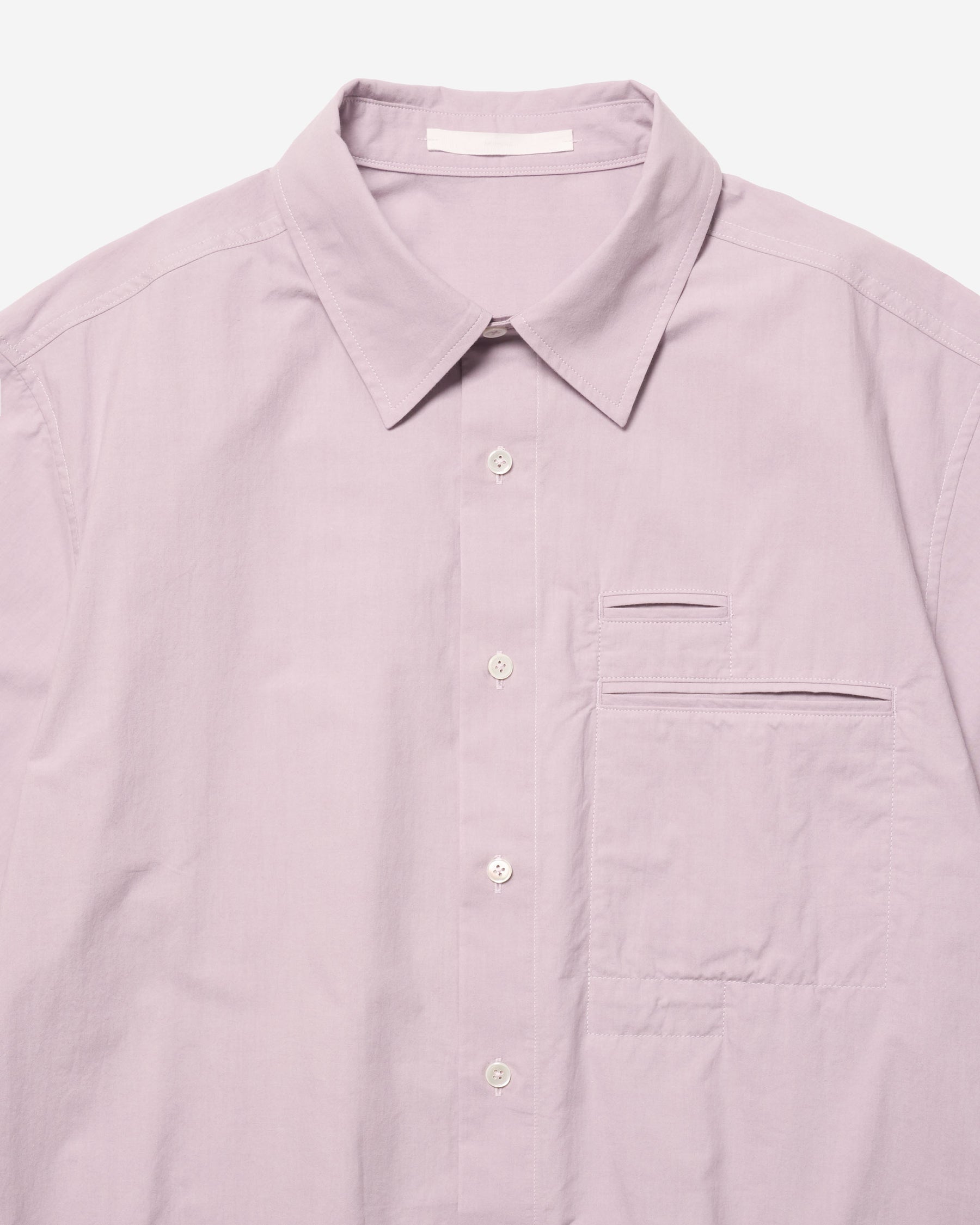 Cotton Silk Typewriter S/S Shirt  - Dusty Lilac