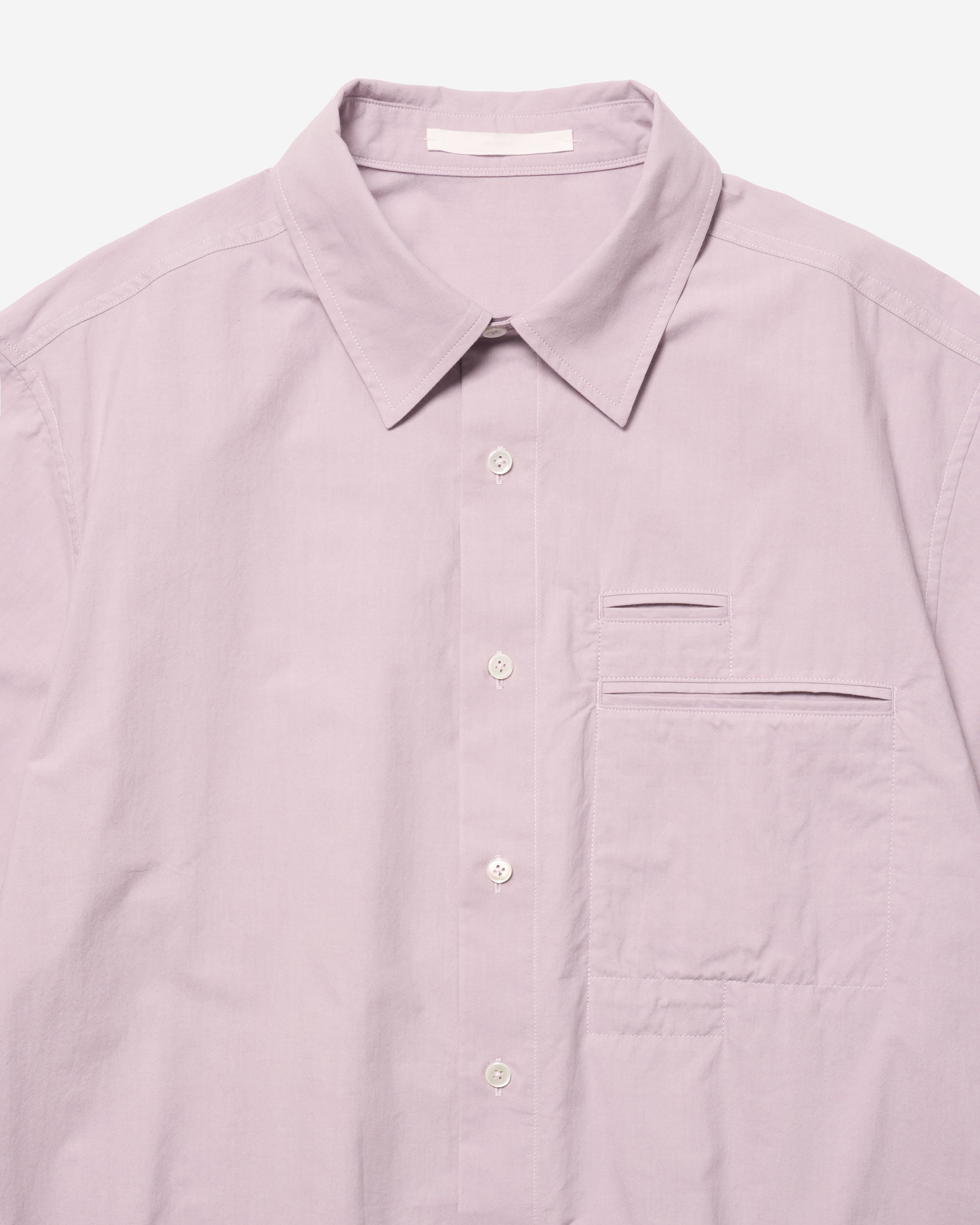 Cotton Silk Typewriter S/S Shirt  - Dusty Lilac