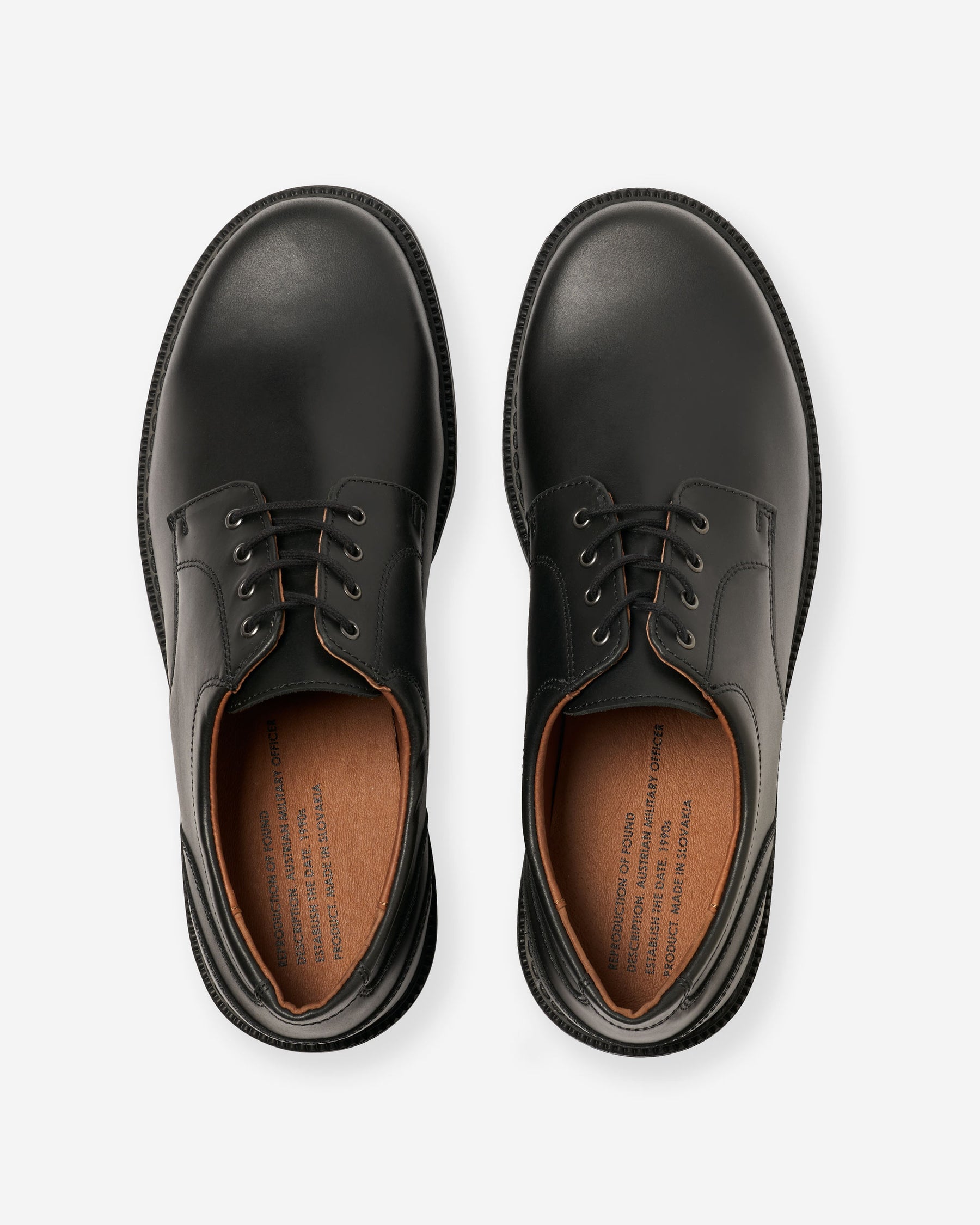 Austrian Military Officer Shoes - Black (600-S)