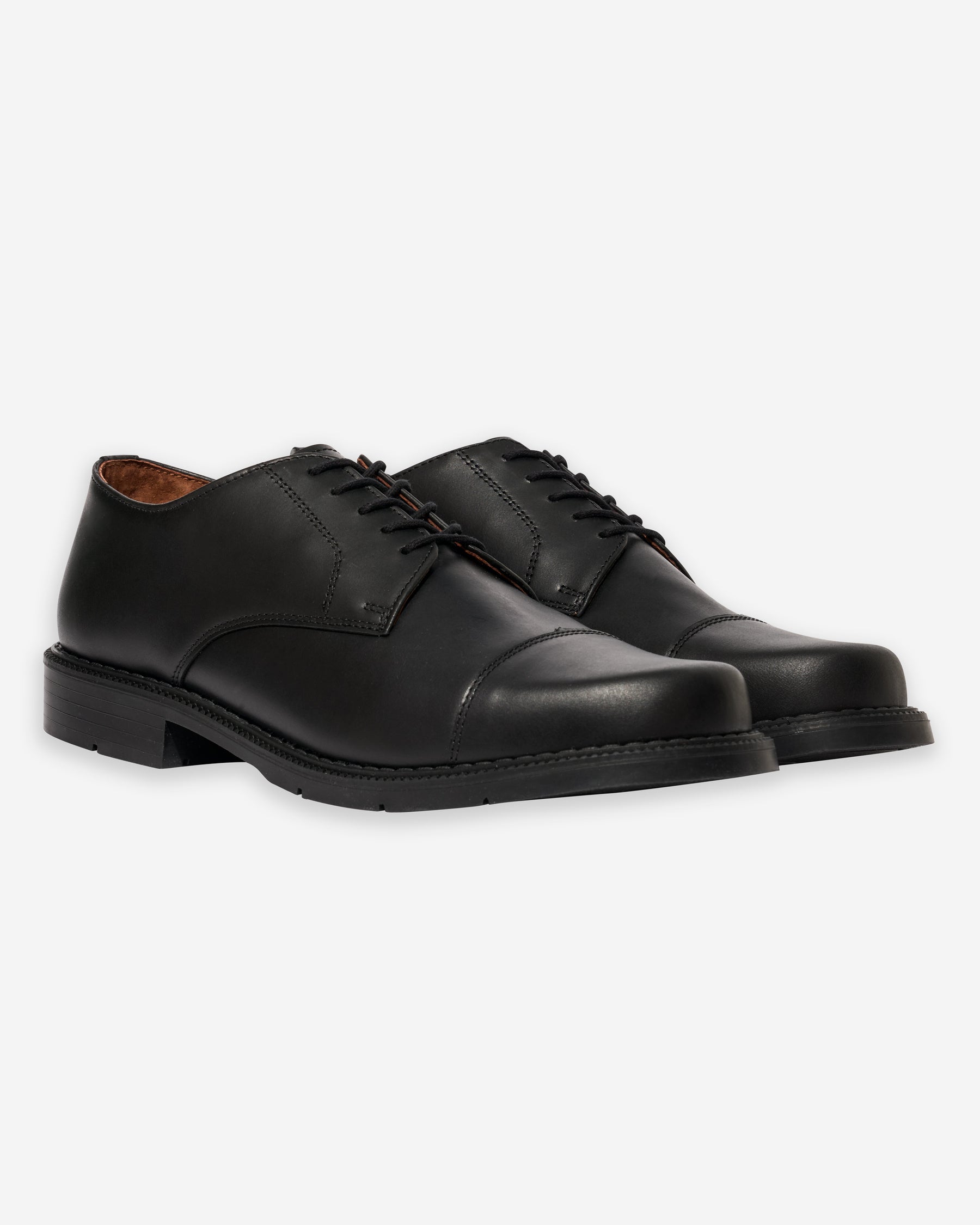 Italian Military Officer Shoes - Black (614-S)