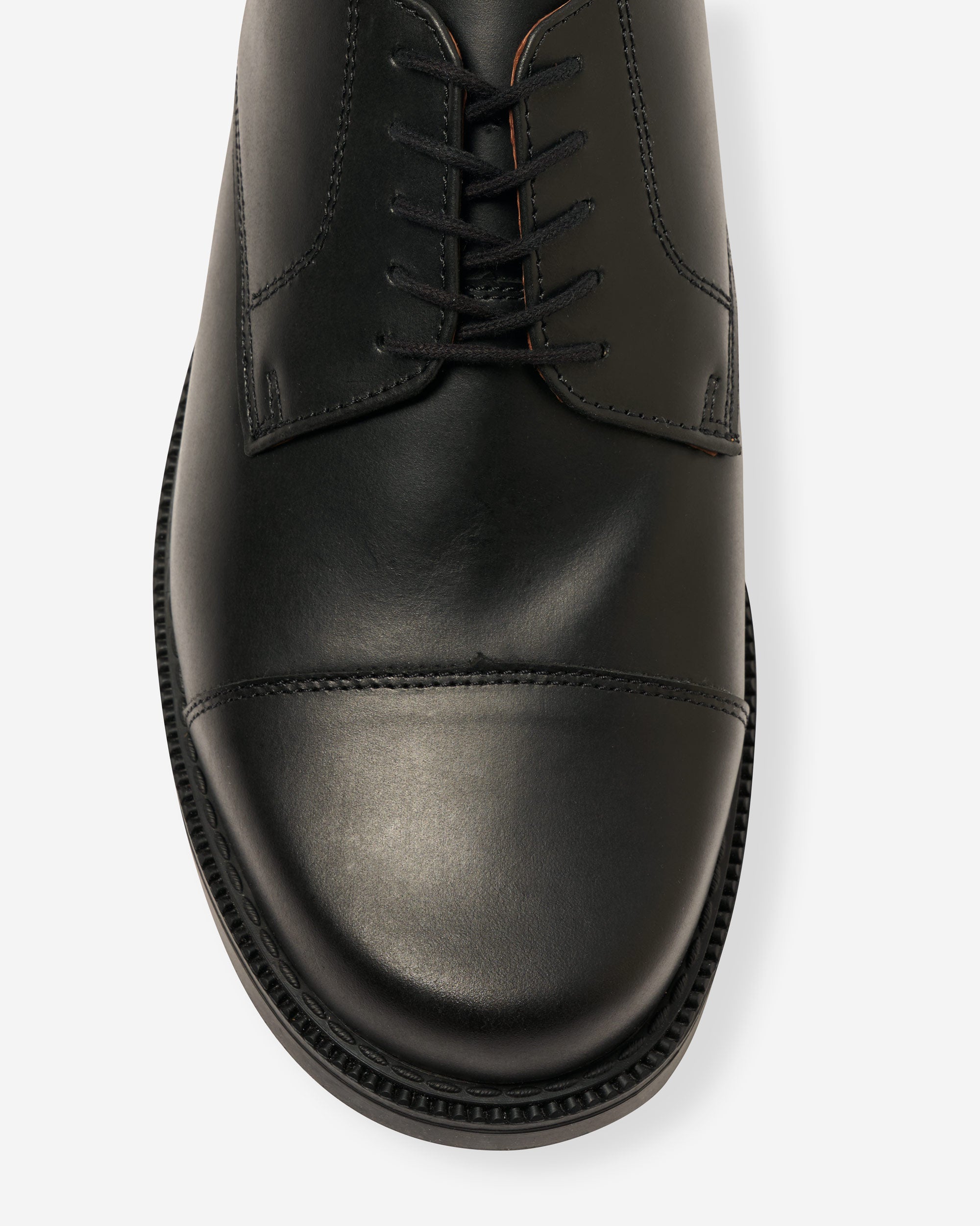 Italian Military Officer Shoes - Black (614-S)