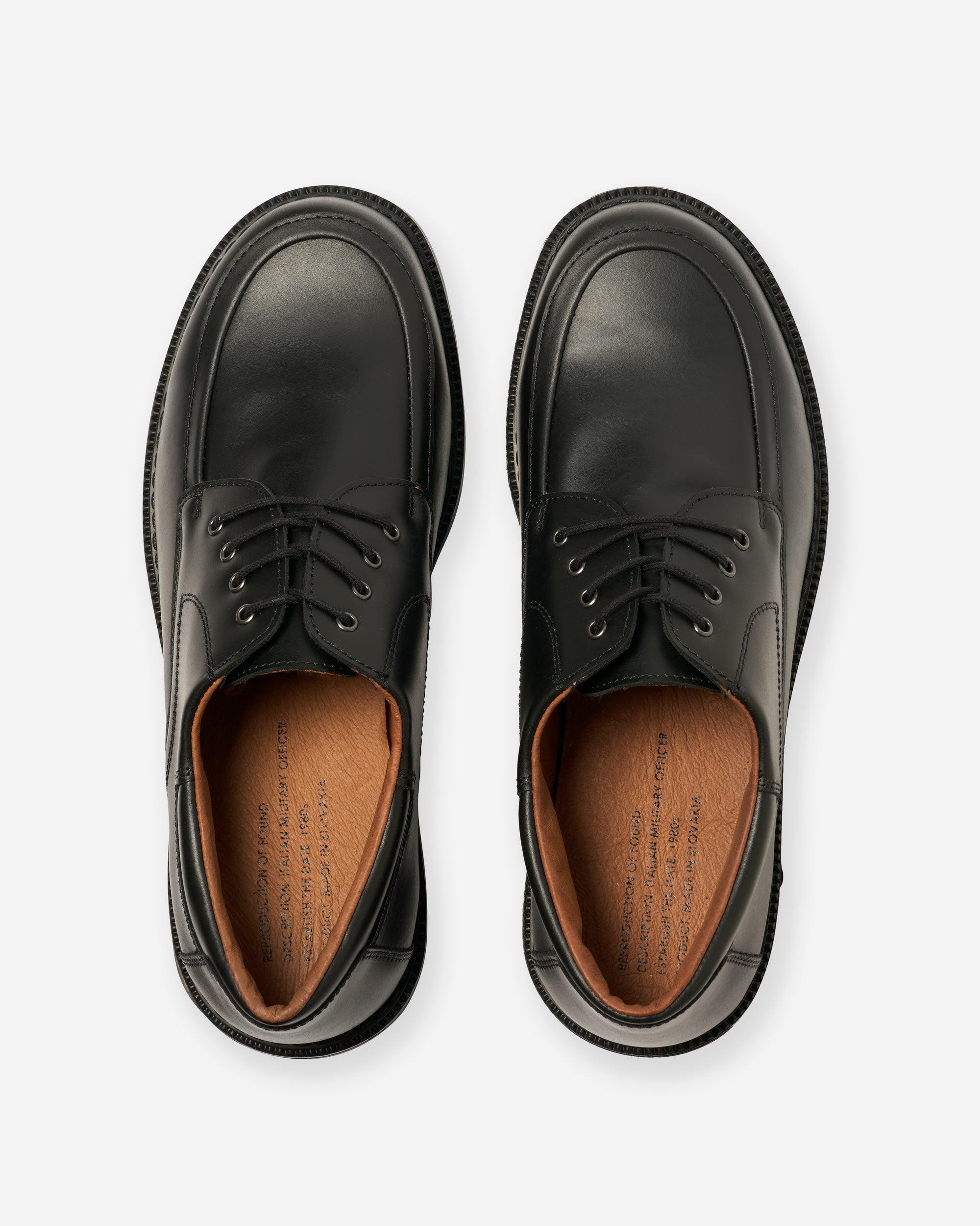 Italian Military Officer Shoes - Black (627-S)