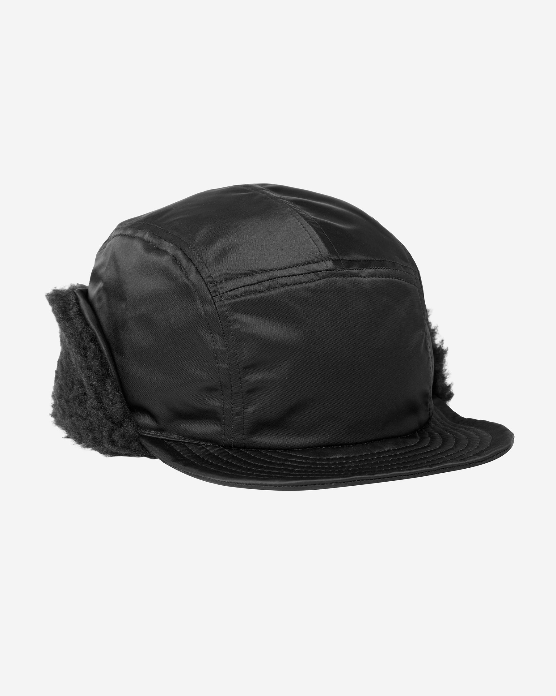Military Nylon Twill Boa Cap - Black