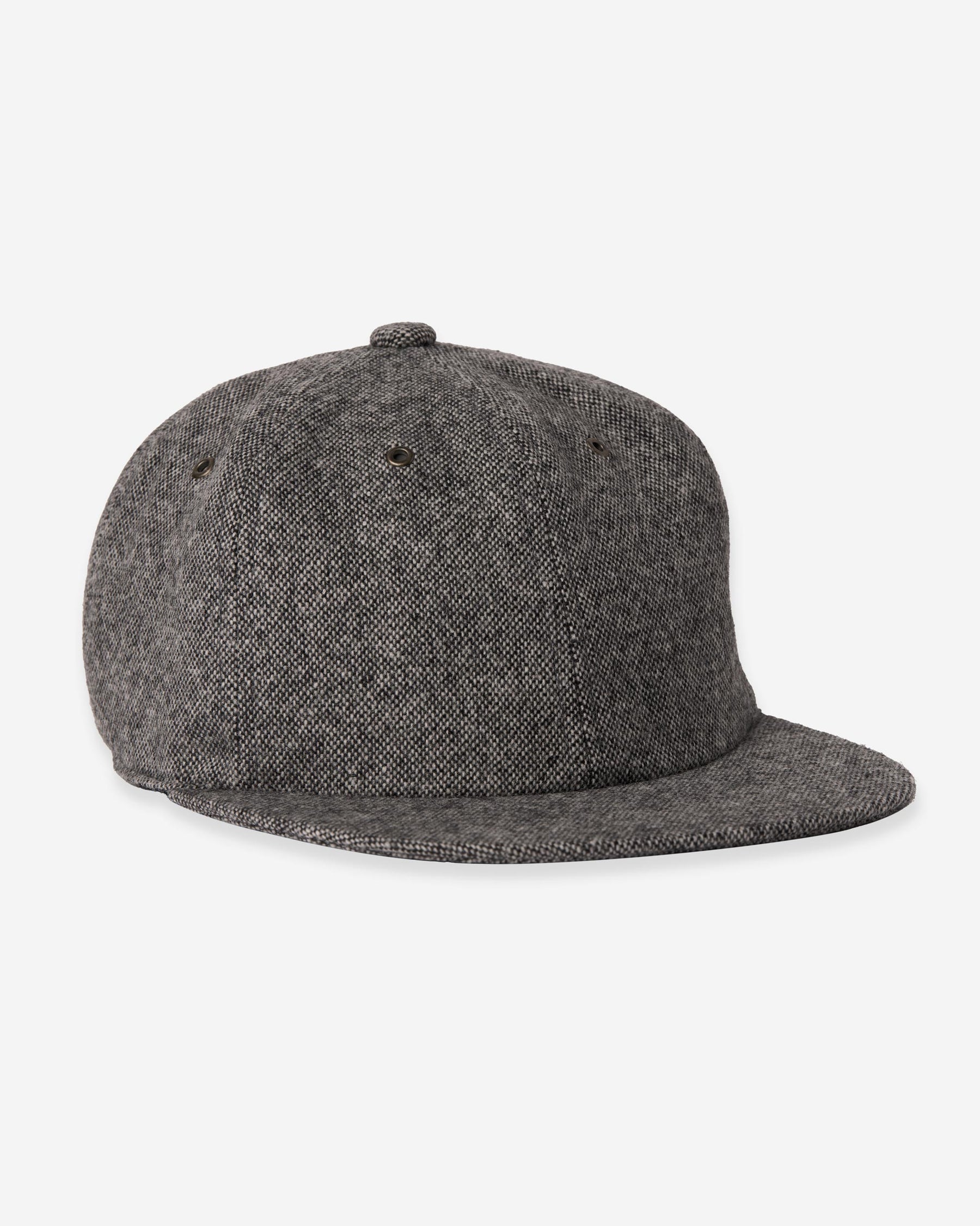 Recycled Tweed Cap - Black/White