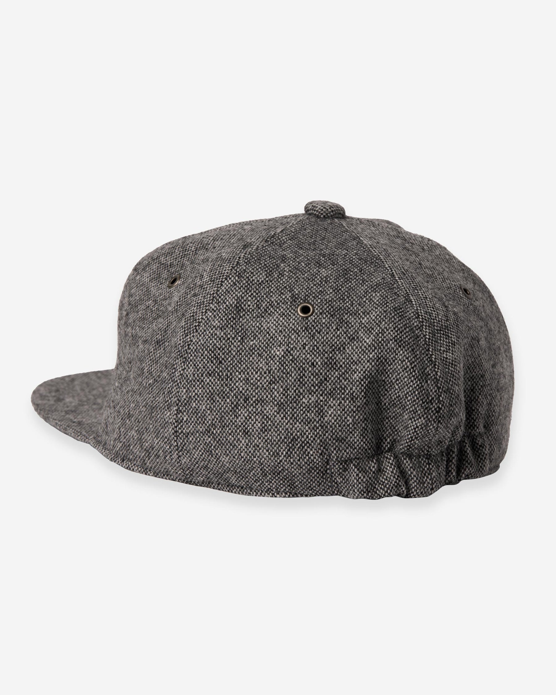 Recycled Tweed Cap - Black/White