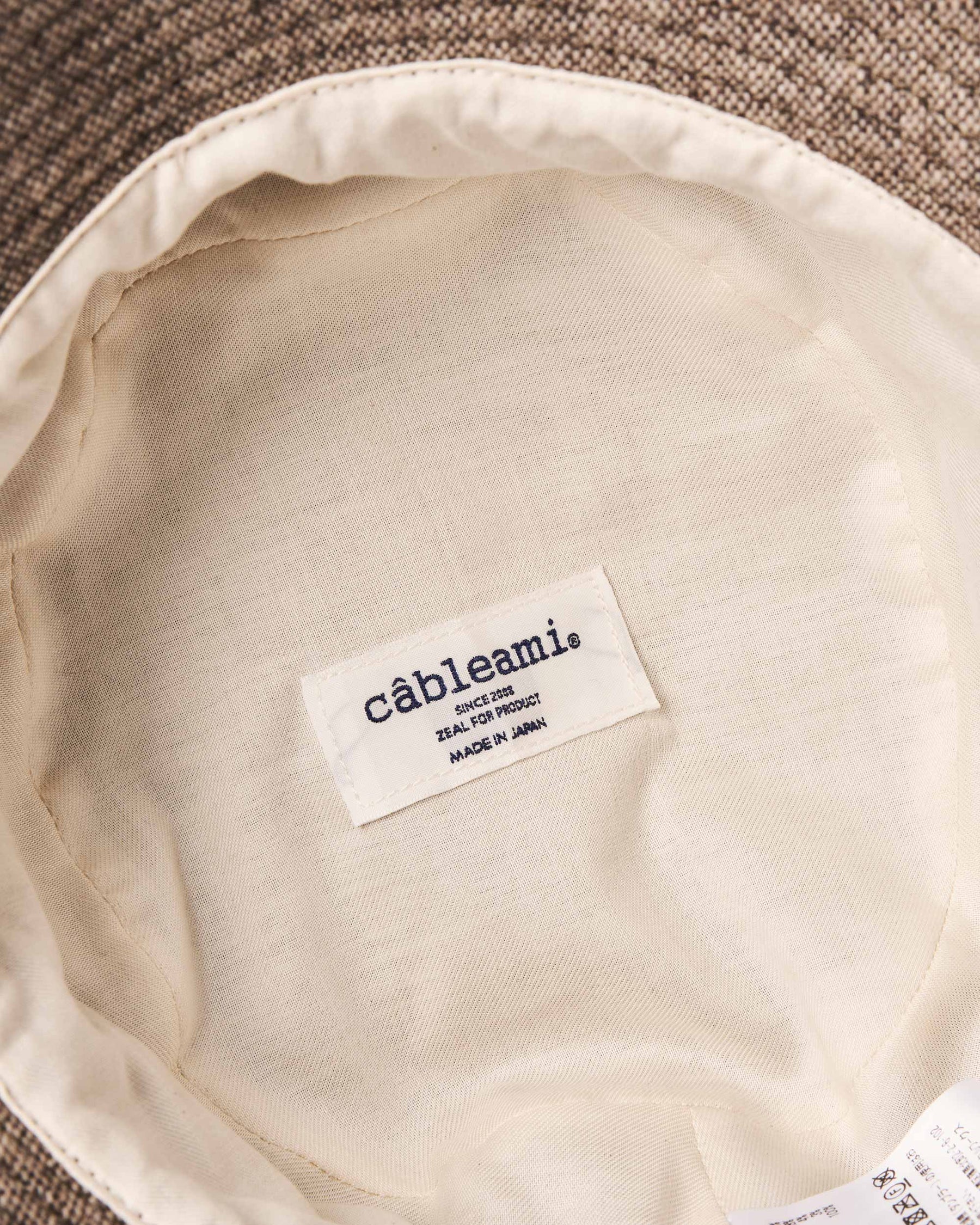 Recycled Tweed Hat - Brown