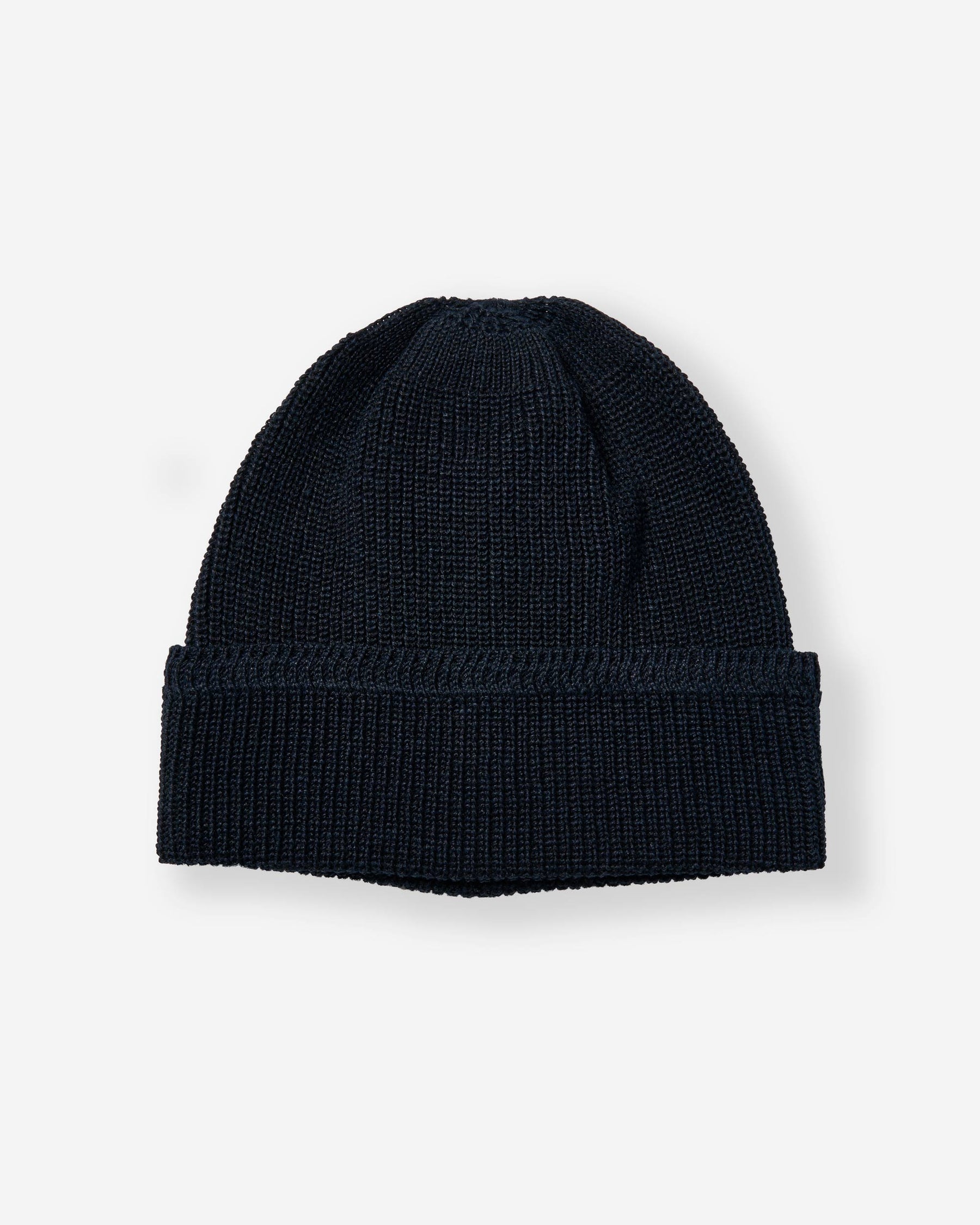 Linen Waffle Watch Cap - Navy
