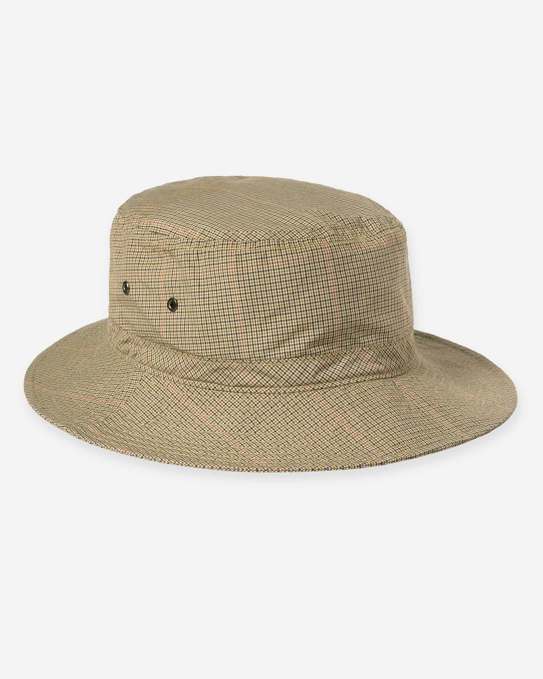 Organic Cotton Cordura Hat - Beige Check