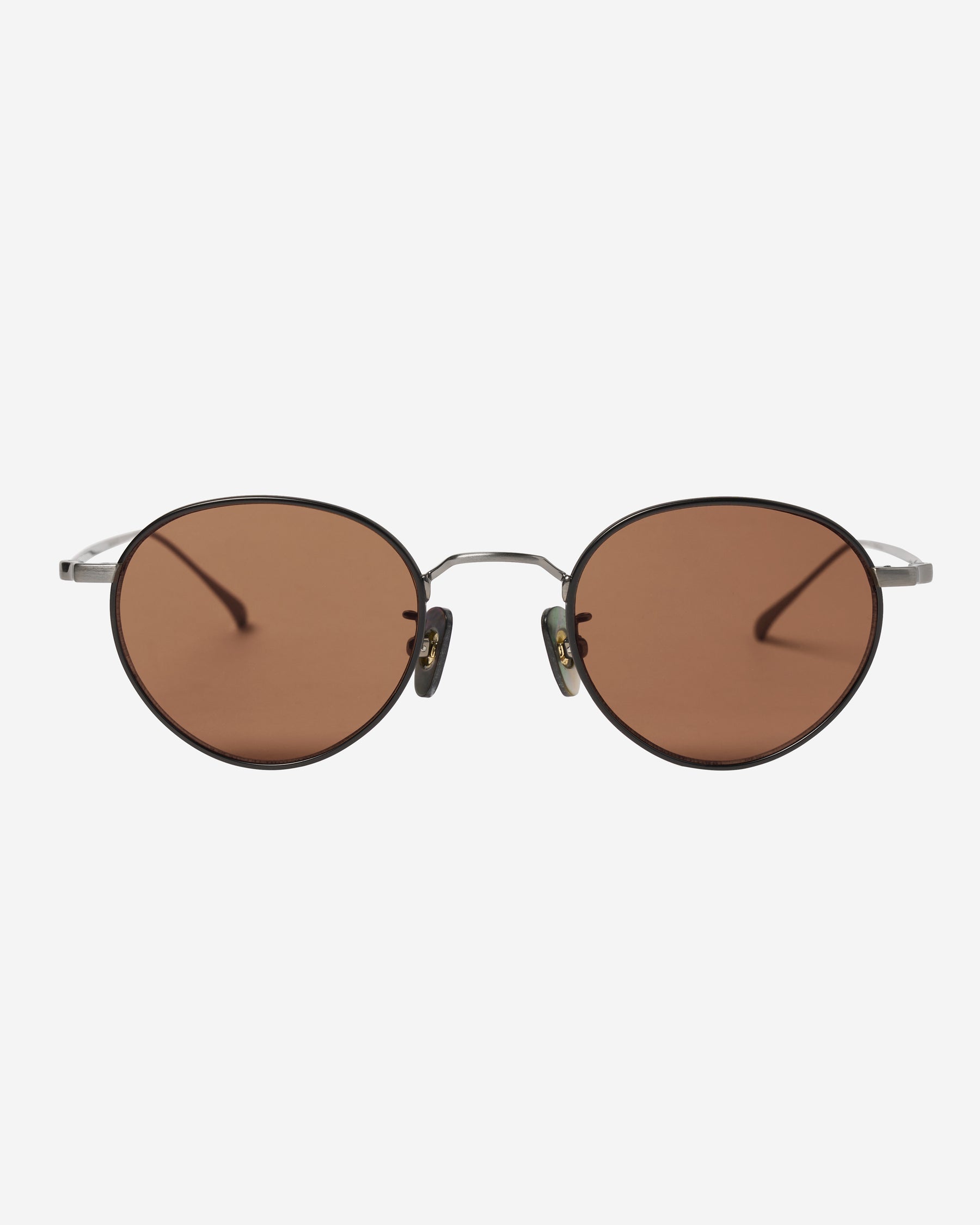 Gunton Sunglasses - Black x Silver (Dark Brown)