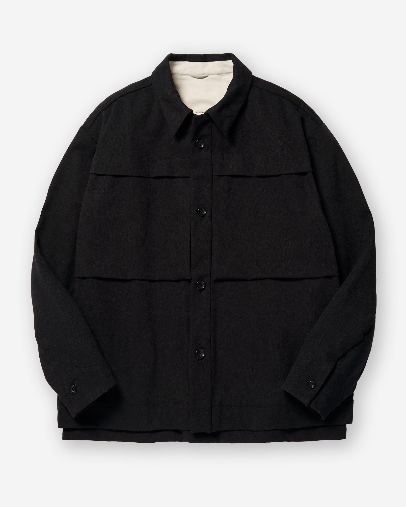 Wool Shirt Jacket (JK-LB14) - Black