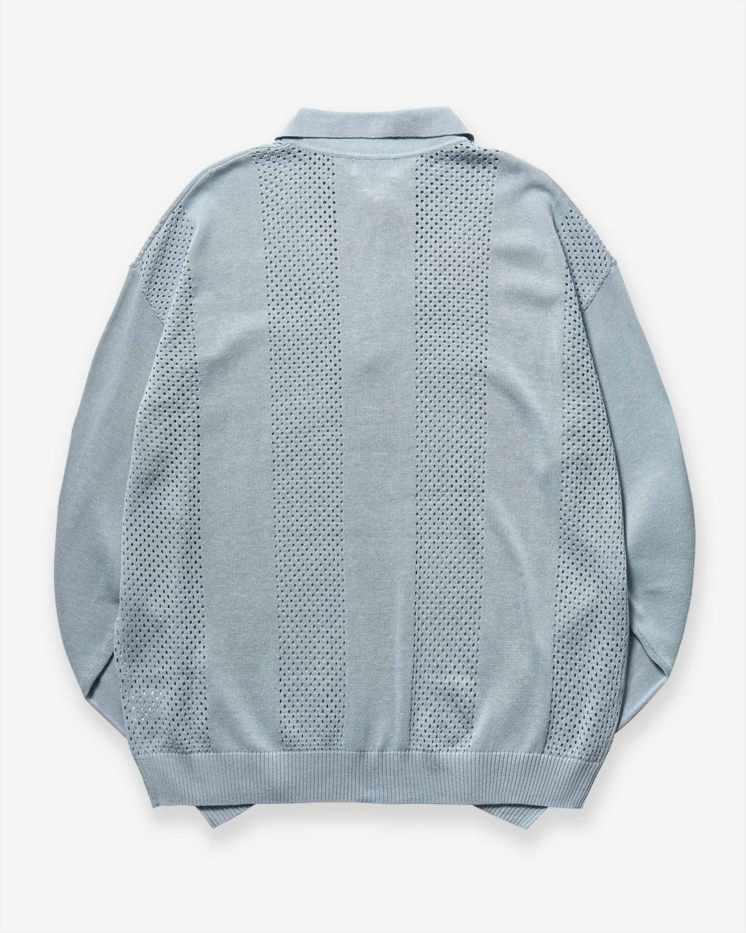Mesh Knit Zip C-Sweat - Teal