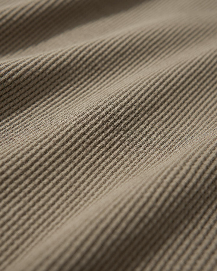 Functional Fabric Waffle L/S T-Shirt - Beige