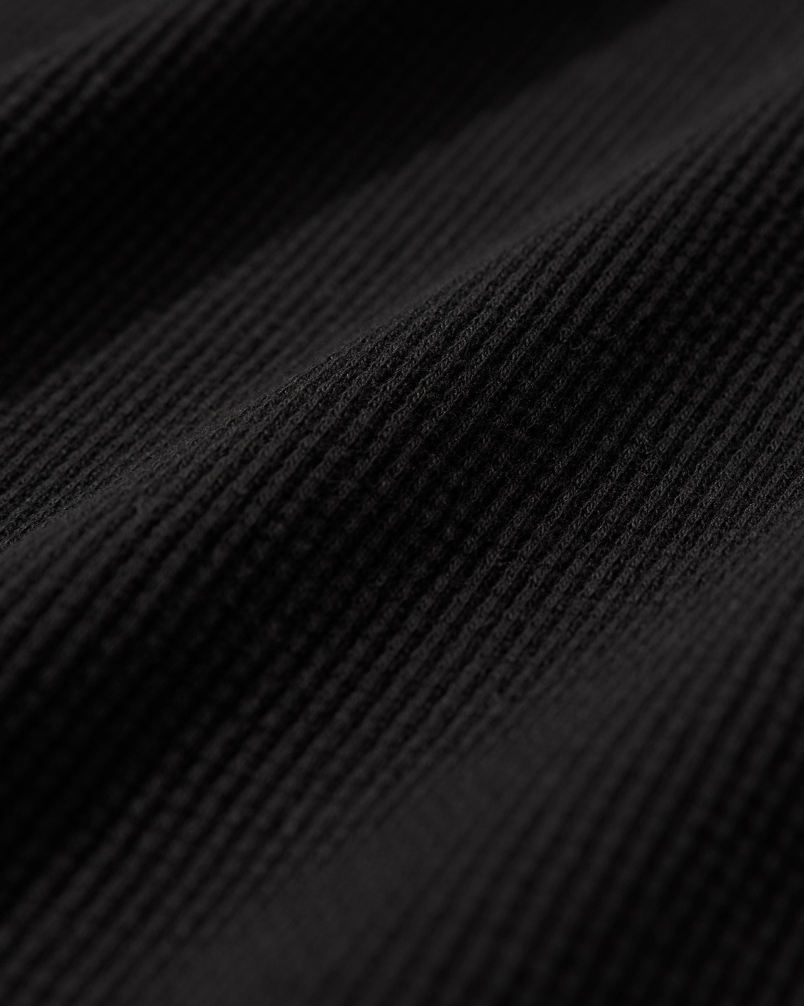 Functional Fabric Waffle L/S T-Shirt - Black
