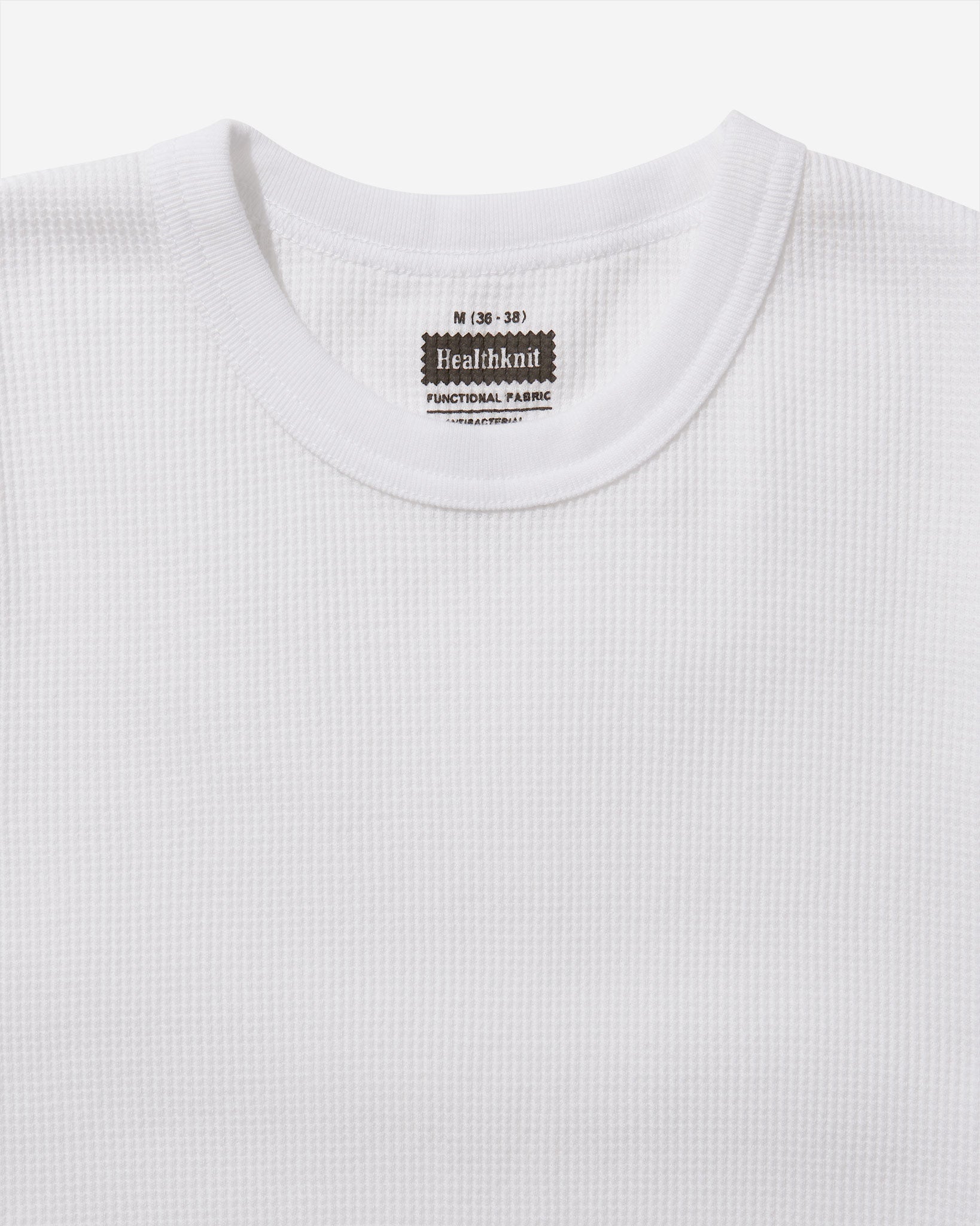Functional Fabric Waffle L/S T-Shirt - White