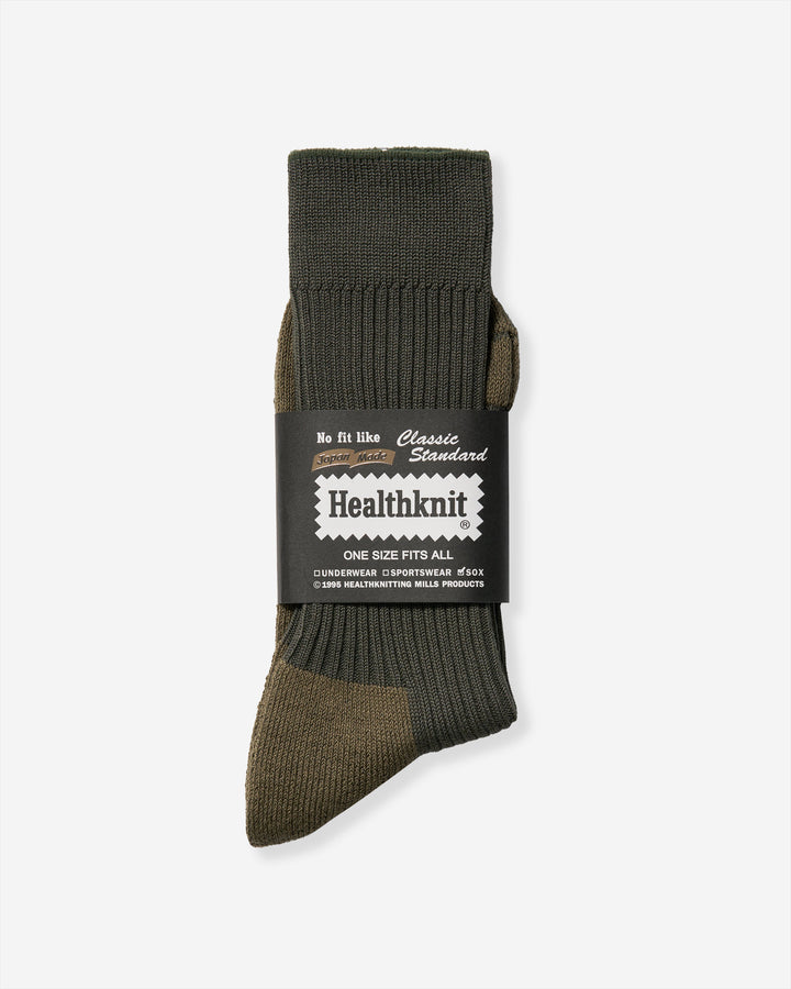 Ribbed Pile Socks - Khaki