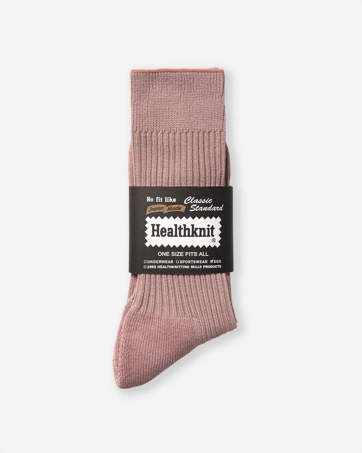 Ribbed Pile Socks - Rose