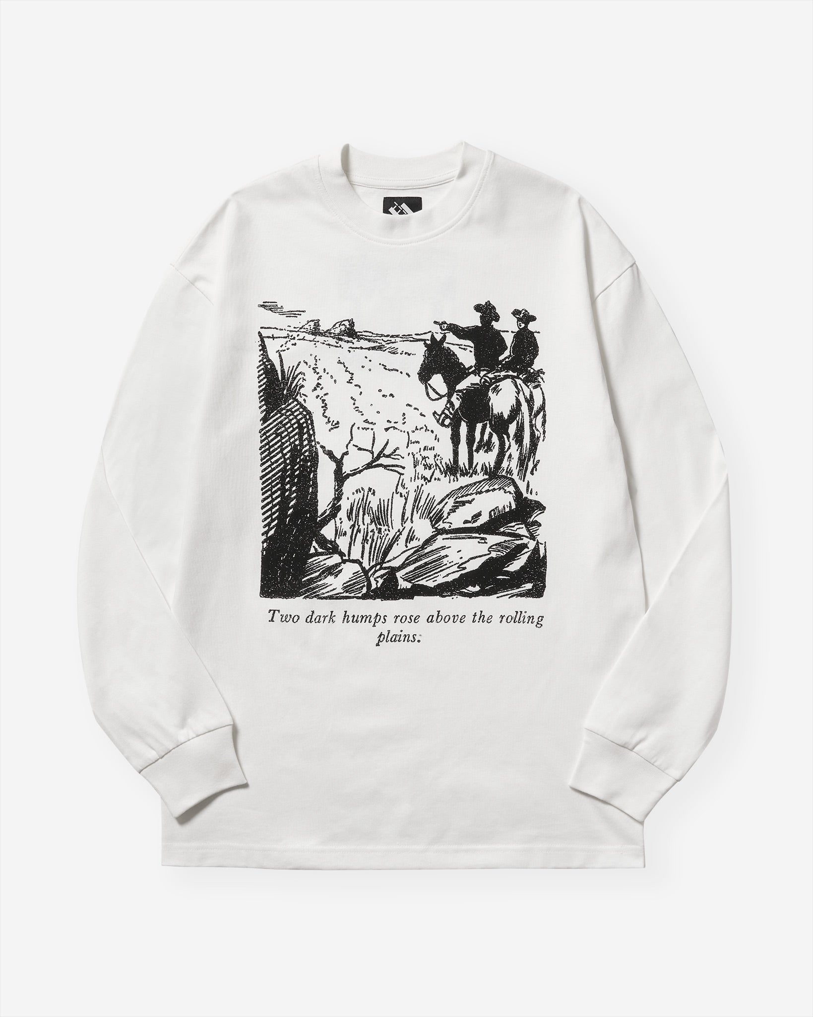 Two Dark Humps Long Sleeve - White
