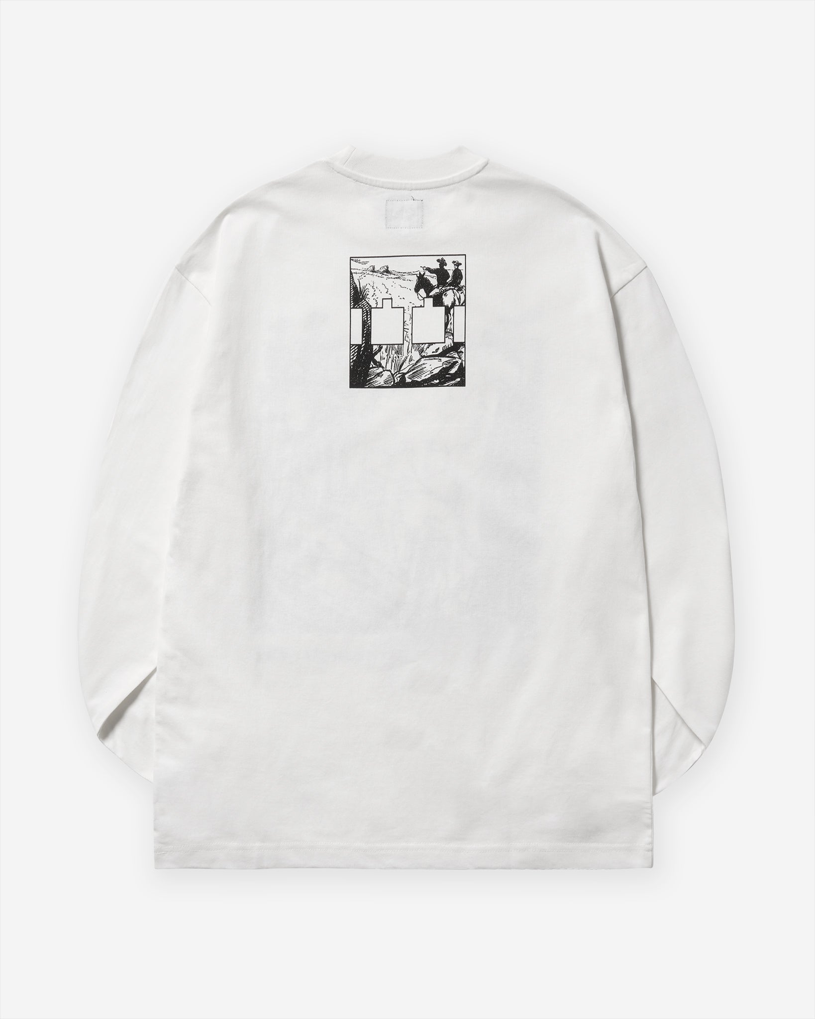 Two Dark Humps Long Sleeve - White