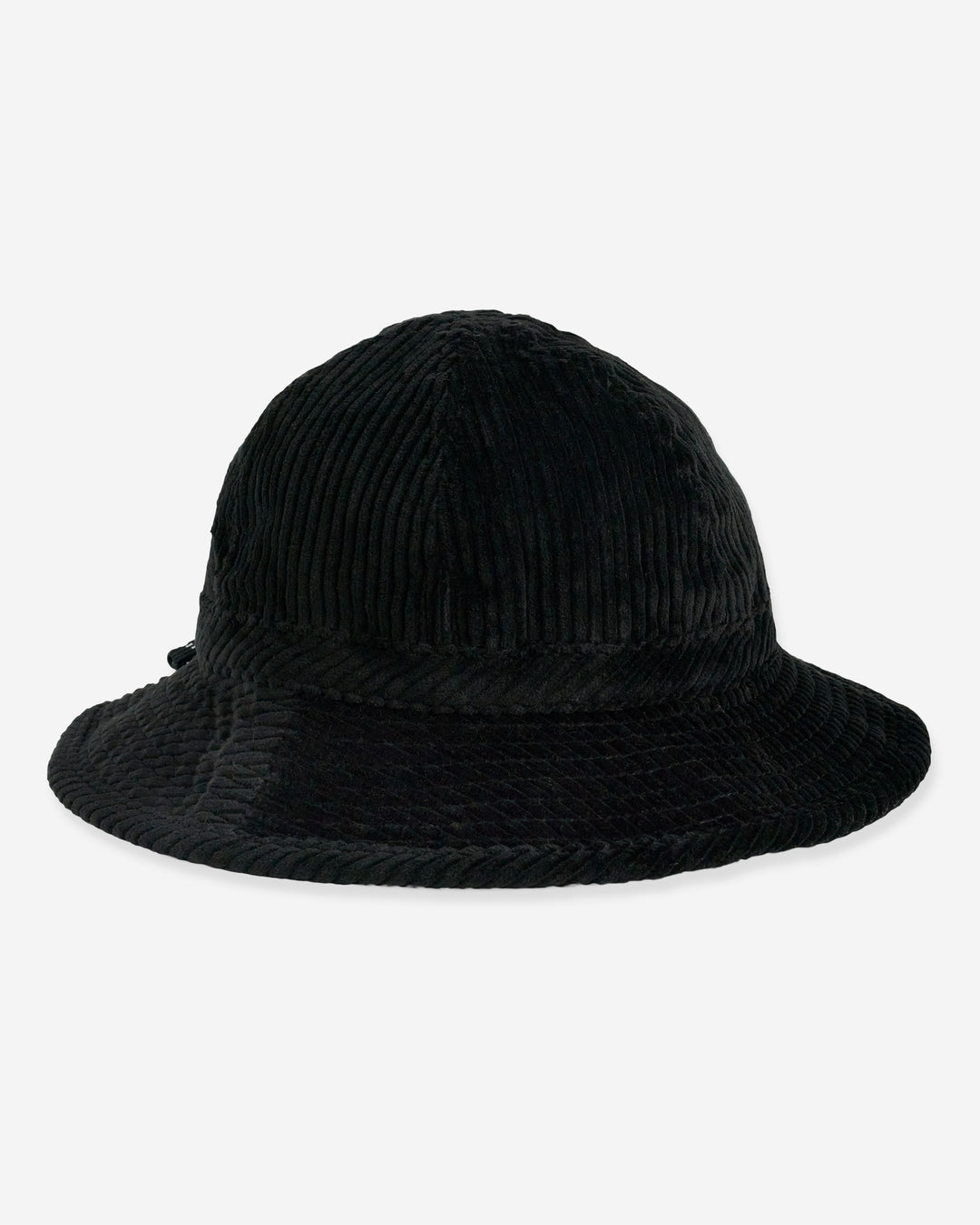 5W Corduroy Metro Hat with Drawcord - Black